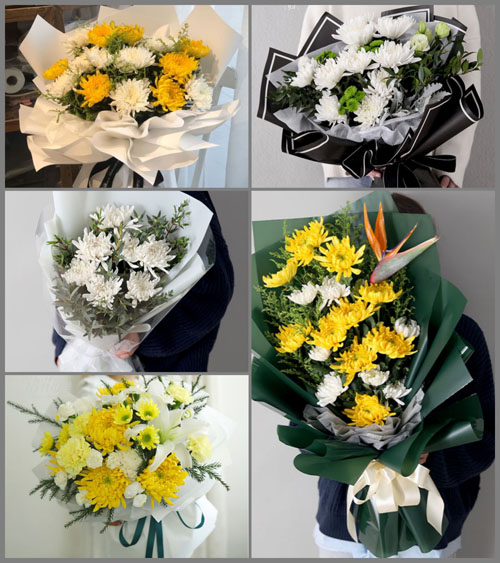 山东莱芜莱城区苗山镇牛旺泉村白事花束代送